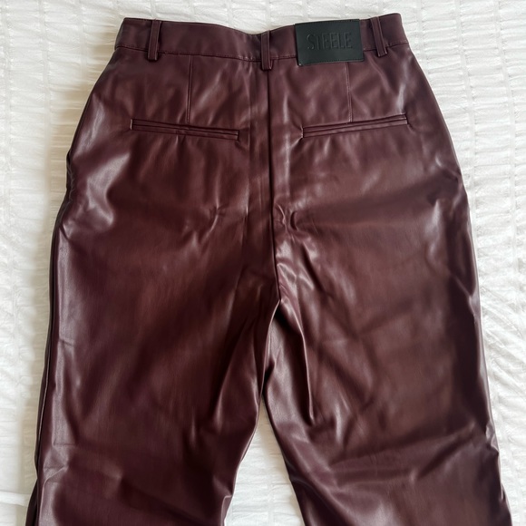 Steele Vegan Leather Straight Leg Pant - Picture 8 of 10